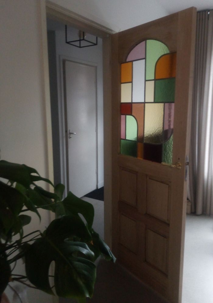 Neue Bleiverglasung in Innent&uuml;r