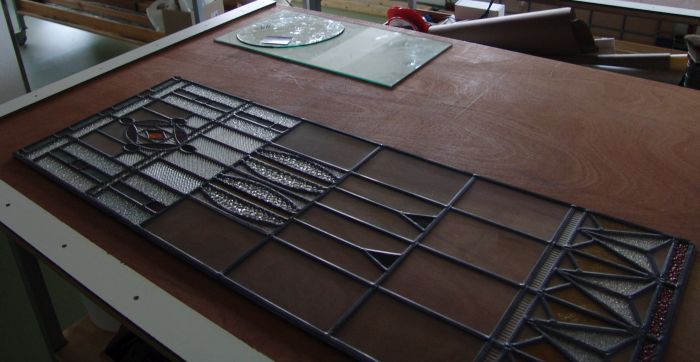 Bleiverglasung patiniert und fertig zum isolieren