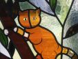 Bleiverglasung mit Katze im Baum, 2025