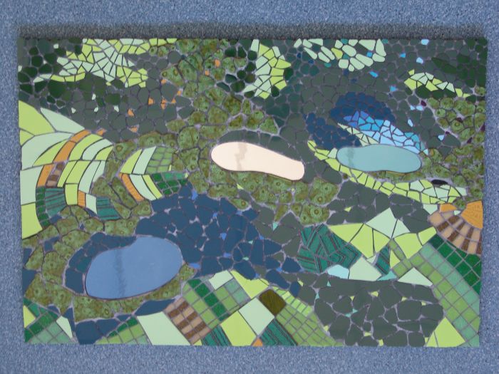 Mosaik mit Eifelmaare, € 1.975,-