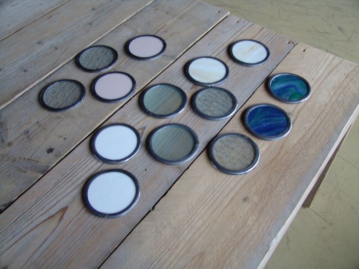 Untersetzer mit Bleirand, ca. 9cm ⌀, € 4,-